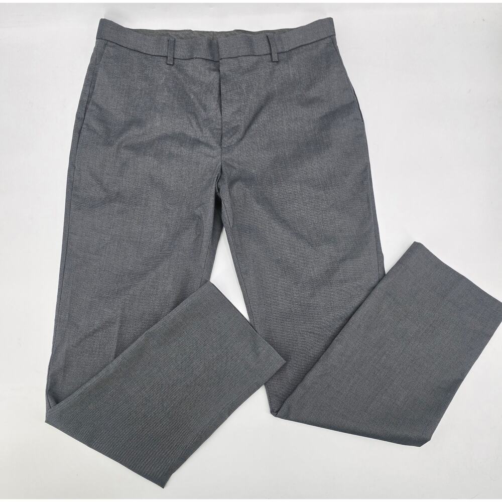 Banana Republic Slim Fit Dress Pants Mens 34x34 Gray Micro Check Stretch